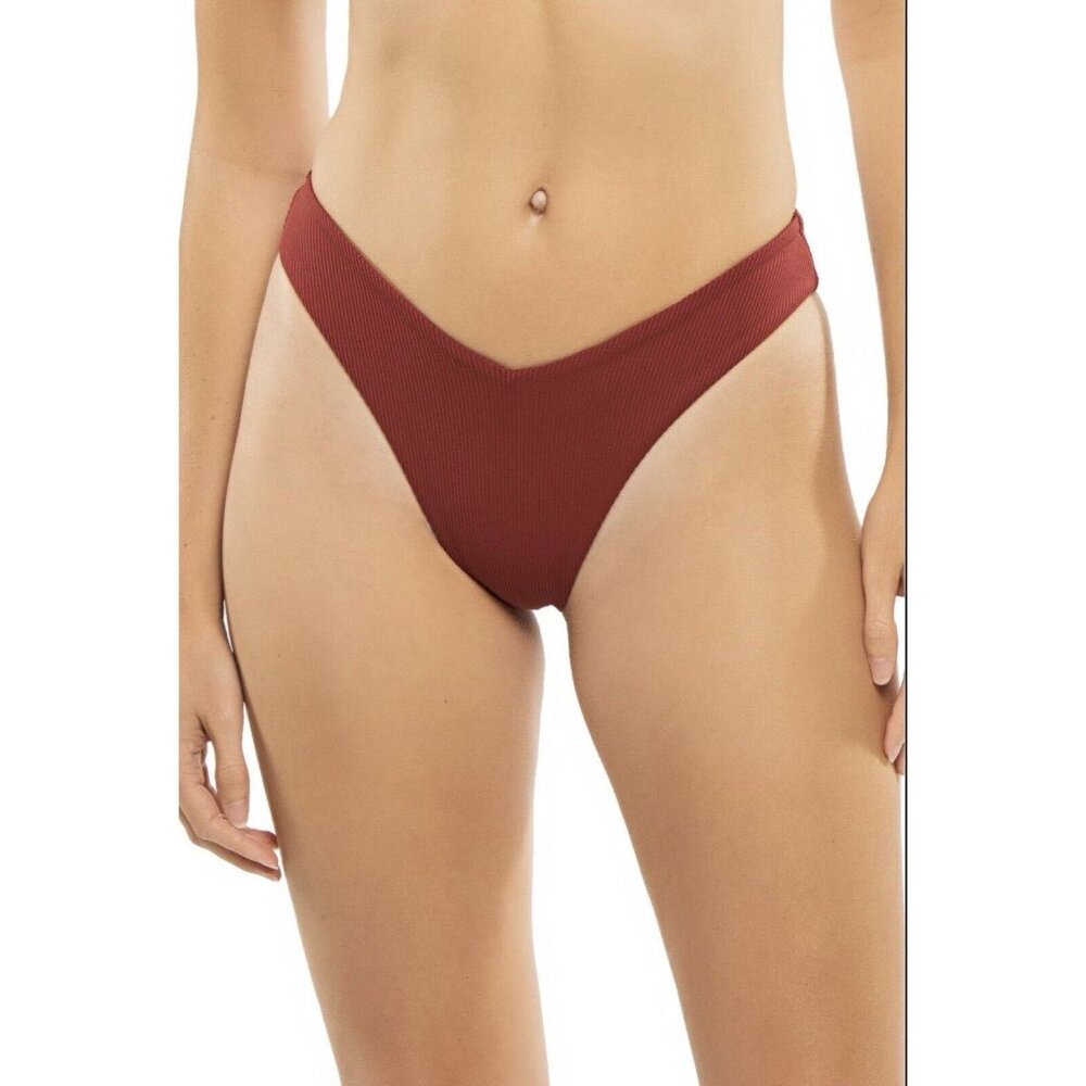 Xhilaration Swin Sz XL (12-14) Women’s High Leg Scoop Waist Red New